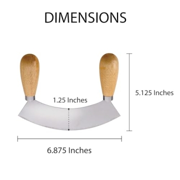 HIC Kitchen Mezzaluna Chopper for Easy Meal Preparation