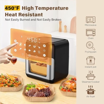 Non-stick Air Fryer Liners - 125pcs for Easy Cooking