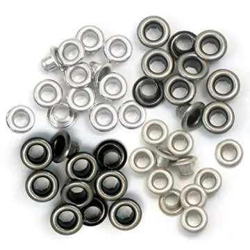We R Memory Keepers - 60 Standard Cold Metal Eyelets for Scrapbooking - 15 of Each Color, 1 Pack