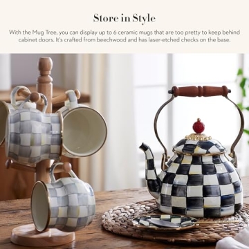 Stylish Mug Tree Stand for 6 Mugs by MacKenzie-Childs