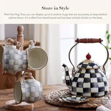 Stylish Mug Tree Stand for 6 Mugs by MacKenzie-Childs