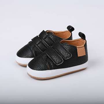 Timatego Infant Baby Boys Girls Snow Boots Non Slip Soft Sole Toddler First Walker Crib Warm Winter Shoes 3-18 Months(6-12 Months Infant 23 Black)