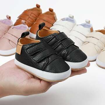 Timatego Infant Baby Boys Girls Snow Boots Non Slip Soft Sole Toddler First Walker Crib Warm Winter Shoes 3-18 Months(6-12 Months Infant 23 Black)