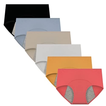 Nalwort Women's Menstrual Briefs - Ultra Soft Postpartum Cotton Panties XXL