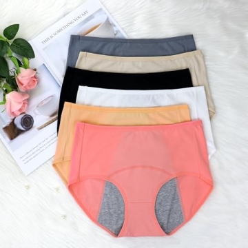 Nalwort Women's Ultra Soft Leak-Proof Menstrual Briefs