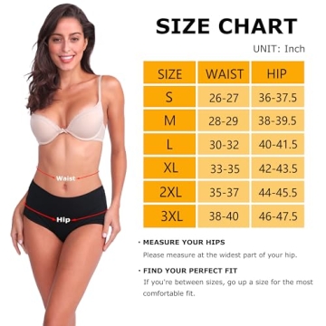 Nalwort Women's Ultra Soft Leak-Proof Menstrual Briefs