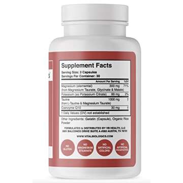 Heart Calm- Helps Support and Maintain a Healthy Heart Rhythm- A Natural, Fast-Acting Formula with Magnesium Taurate, Glycinate, Malate and More. 90 Capsules.