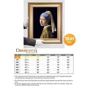 DECORARTS - Girl With A Pearl Earring by Johannes Vermeer. The World Classic Art Reproductions. Giclee Print with Matching Museum Frame, 16x20, Finished size: 22x26
