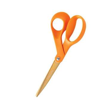 Fiskars 12-75817097 8-Inch Titanium Scissors, Offset Handle Grip