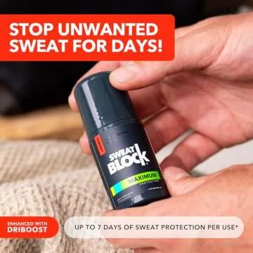 SweatBlock Antiperspirant Roll On | Maximum Clinical Strength Antiperspirant for Women & Men perfect...