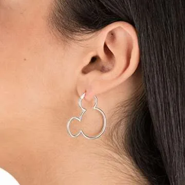 Stylish Disney Mickey Mouse Hoop Earrings for Women