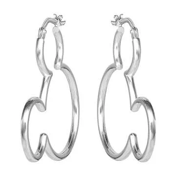 Stylish Disney Mickey Mouse Hoop Earrings for Women