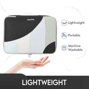 OlarHike 6 Set Packing Cubes for Travel, 3 Various Sizes(Large,Medium,Small), Luggage Organizer Bags...