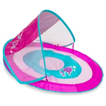 SwimWays Baby Spring Float Sun Canopy - Pink Fish