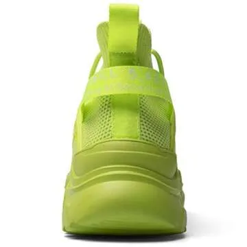 XIDISO Walking Shoes Slip On Breathe Mesh Sock fitness Sneakers Women Fashion Sneakers Comfort Chunky Trainers Green 9.5