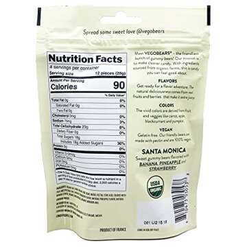 VegoBears Vegan Gummy Bears Variety Pack – Organic Gummy Bears, Vegan Gummies, Organic Candy, Vega...