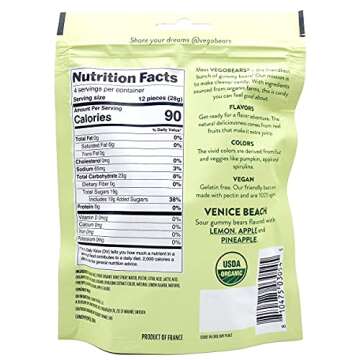 VegoBears Vegan Gummy Bears Variety Pack – Organic Gummy Bears, Vegan Gummies, Organic Candy, Vegan Candy, Gelatin-Free Gummies