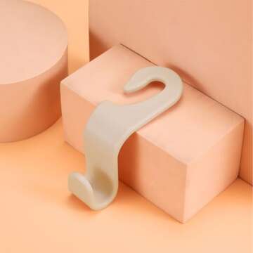 4PCS Car Seat Headrest Hooks, Auto Back Seat Hanger Holder, Durable Stylish Vehicle Organizer Univer...