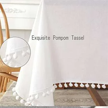 Fhberni Cotton Tablecloth – Elegant Solid Color Design