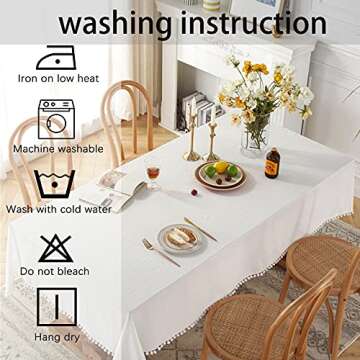 Fhberni Cotton Tablecloth – Elegant Solid Color Design