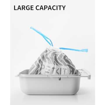 PETKIT PuraX PuraMax Replaced Waste Bags-5 Rolls, Portable Cat Litter Waste Receptacles Bags for Self-Cleaning Cat Litter Box
