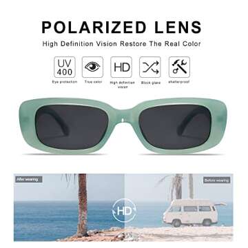 VANLINKER Retro 90s Sunglasses with UV Protection