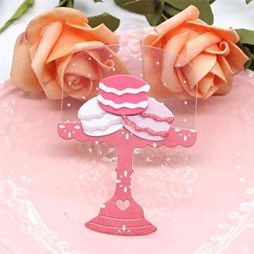Cutting Dies Cut Metal Scrapbooking Stencils Die for DIY Embossing Photo Album Decorative DIY Paper Cards Making Craft - Sweet Cloche Cake Stand Metal Cutting Dies
