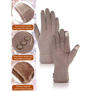 Stylish Winter Gloves Set for Women - Touchscreen & Warm