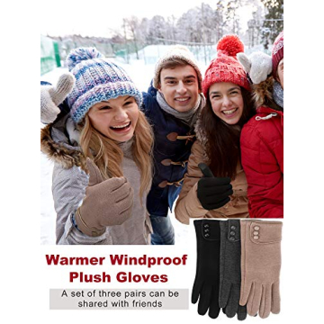Stylish Winter Gloves Set for Women - Touchscreen & Warm