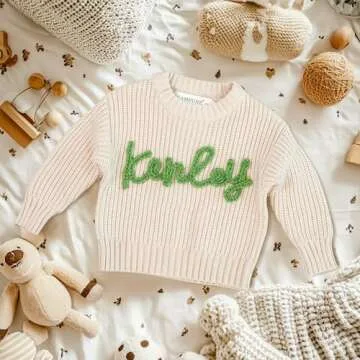 Personalized Baby Sweaters with Custom Embroidered Names