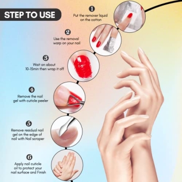 Markartt Nail Polish Remover Foil Wraps 200ct for Easy Use