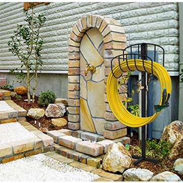 Artigarden Freestanding Garden Hose Holder with Brass Faucet
