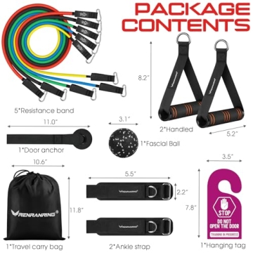 Versatile RENRANRING Resistance Bands Set for Home Workouts