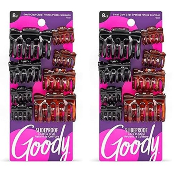 Goody Classics Claw Clips, Assorted Sizes, Assorted Colors - All Hair Types - Great for Easily Pulli...