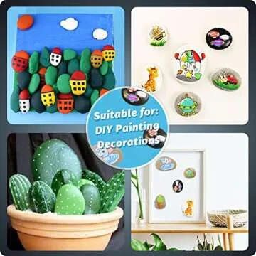 DALTACK 15PCS Natural Painting Rocks for Arts & Crafts