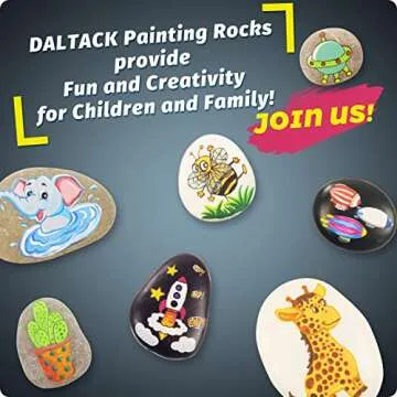 DALTACK 15PCS Natural Painting Rocks for Arts & Crafts