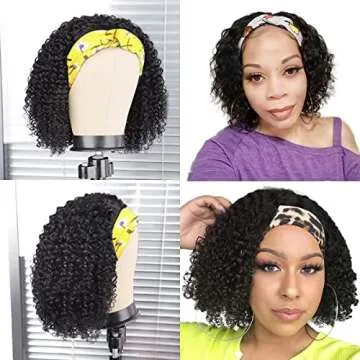 Aiterina Deep Wave 12 Inch Headband Wig for Women