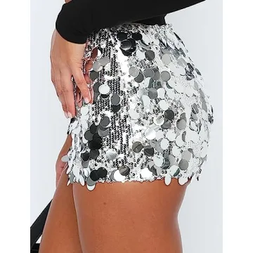 Justalwart Sequin Mini Skirt for Stylish Nights Out