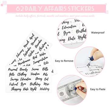 Budget Binder with Zipper Envelopes, Cash Envelopes for Budgeting, A6 PU Leather Budget Planner 2025 with Cash Envelopes Calculator, Bill Money Organizer for Cash Saving Budget System Wallet