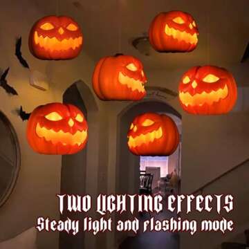 Floating LED Pumpkins - Magical Halloween Decorations