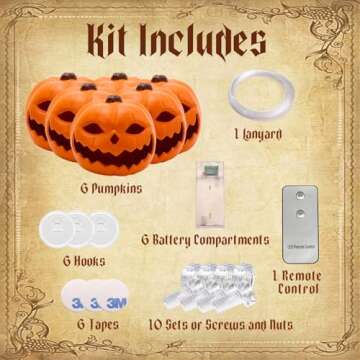 Floating LED Pumpkins - Magical Halloween Decorations