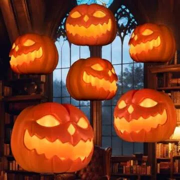 Floating LED Pumpkins - Magical Halloween Decorations