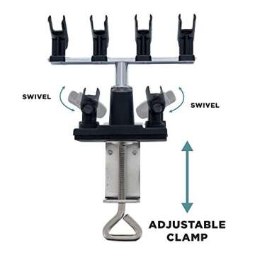 Master Airbrush Holder for 6 Airbrushes - Clamp-On Accessory
