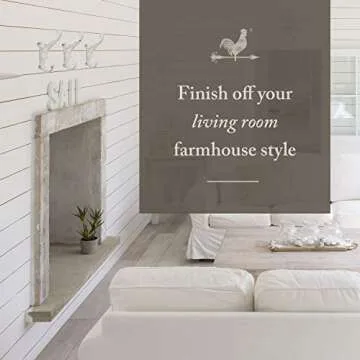 Rustic Cast Iron Coat Hooks (3 Pack) Wall Mounted Farmhouse Decorative Wall Hooks, Vintage Hooks for Hanging Coats, Bags, Hats, Towels (Rustic Antique White Patina, Includes Hardware)