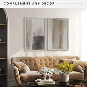 MCS Studio Gallery 20x28 Poster Frame Gray Woodgrain, Vertical & Horizontal Wall Hanging Large Picture Frame for Photos, Posters & Art Prints (2-Pack)