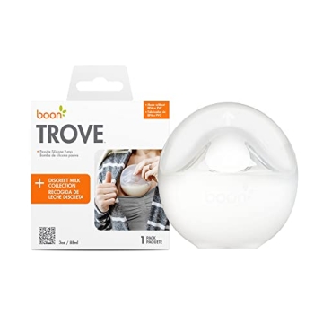 Boon TROVE Silicone Manual Breast Pump - Hands Free Collector for Nursing Moms