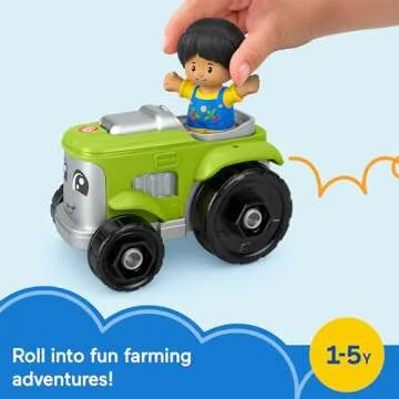 Fisher-Price Little People Toddler Toy Tractor & Farmer Figure - Fun for Ages 1+