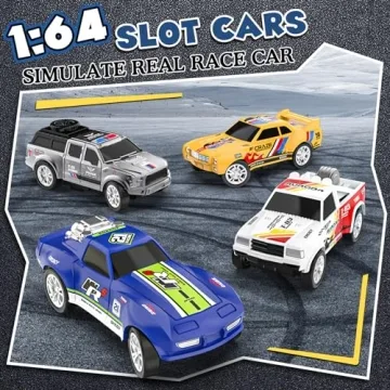 Slot Car Racing Track for Kids - 4 Cars Included