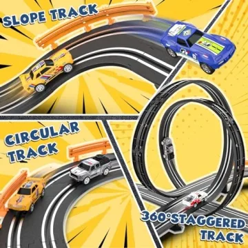 Slot Car Racing Track for Kids - 4 Cars Included