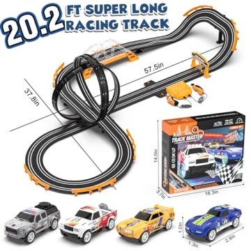 Slot Car Racing Track for Kids - 4 Cars Included